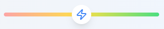 Colorful gradient divider bar with a blue lightning bolt icon in the center.